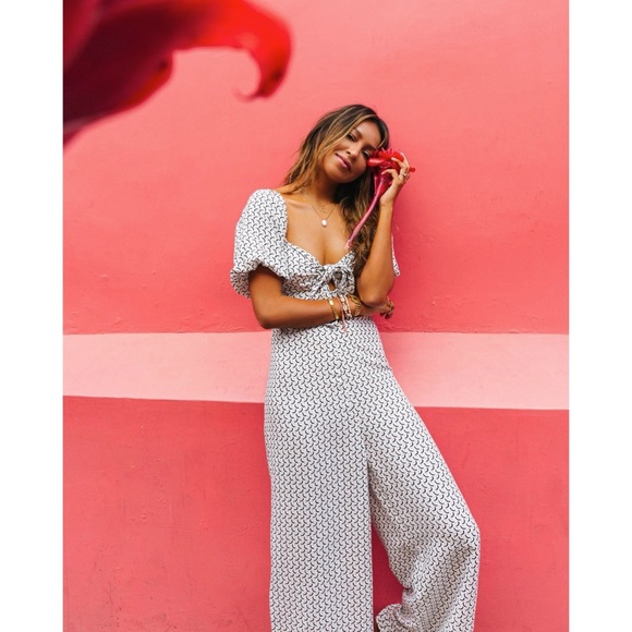 Billabong x Sincerely Jules Shout It Up Linen Blend Jumpsuit XS - Picture 6 of 14